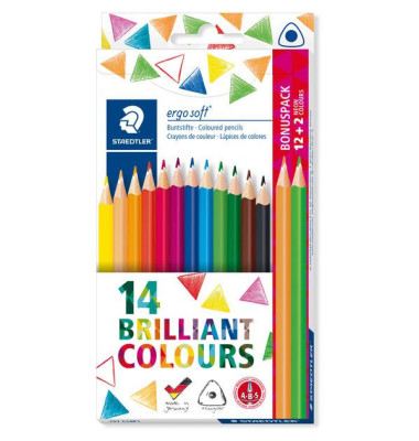 STAEDTLER Buntstift ergosoft neon 14ST