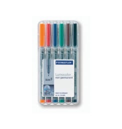 STAEDTLER Folienstift Lumocolor F nonperm 6St
