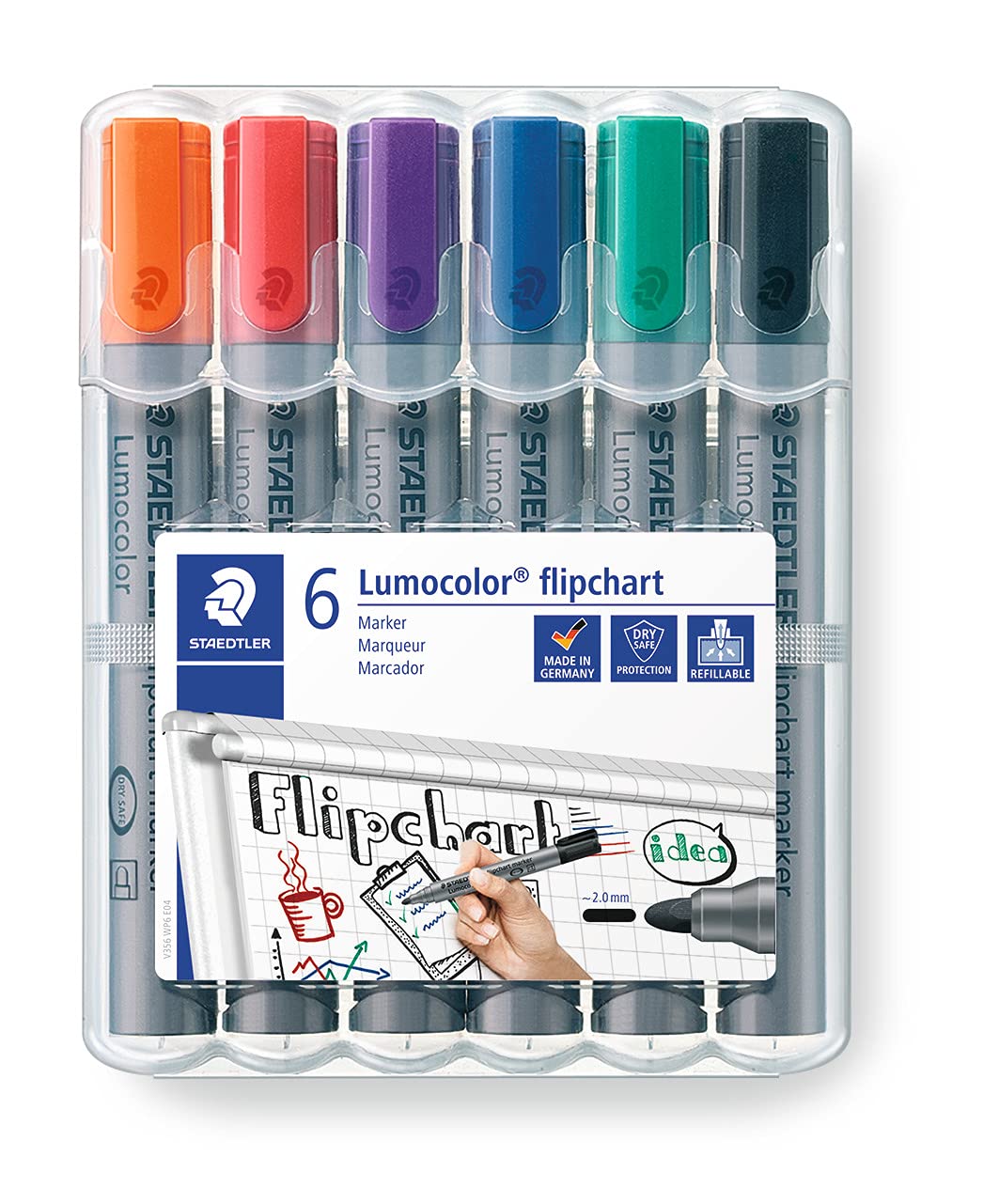 STAEDTLER Flipchartmarker Lumocolor 6St Box