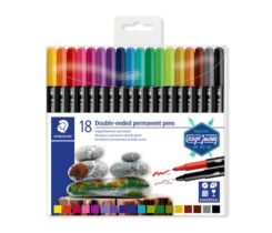 STAEDTLER Doppelfasermaler permanent div. Farben 18-teilig retail