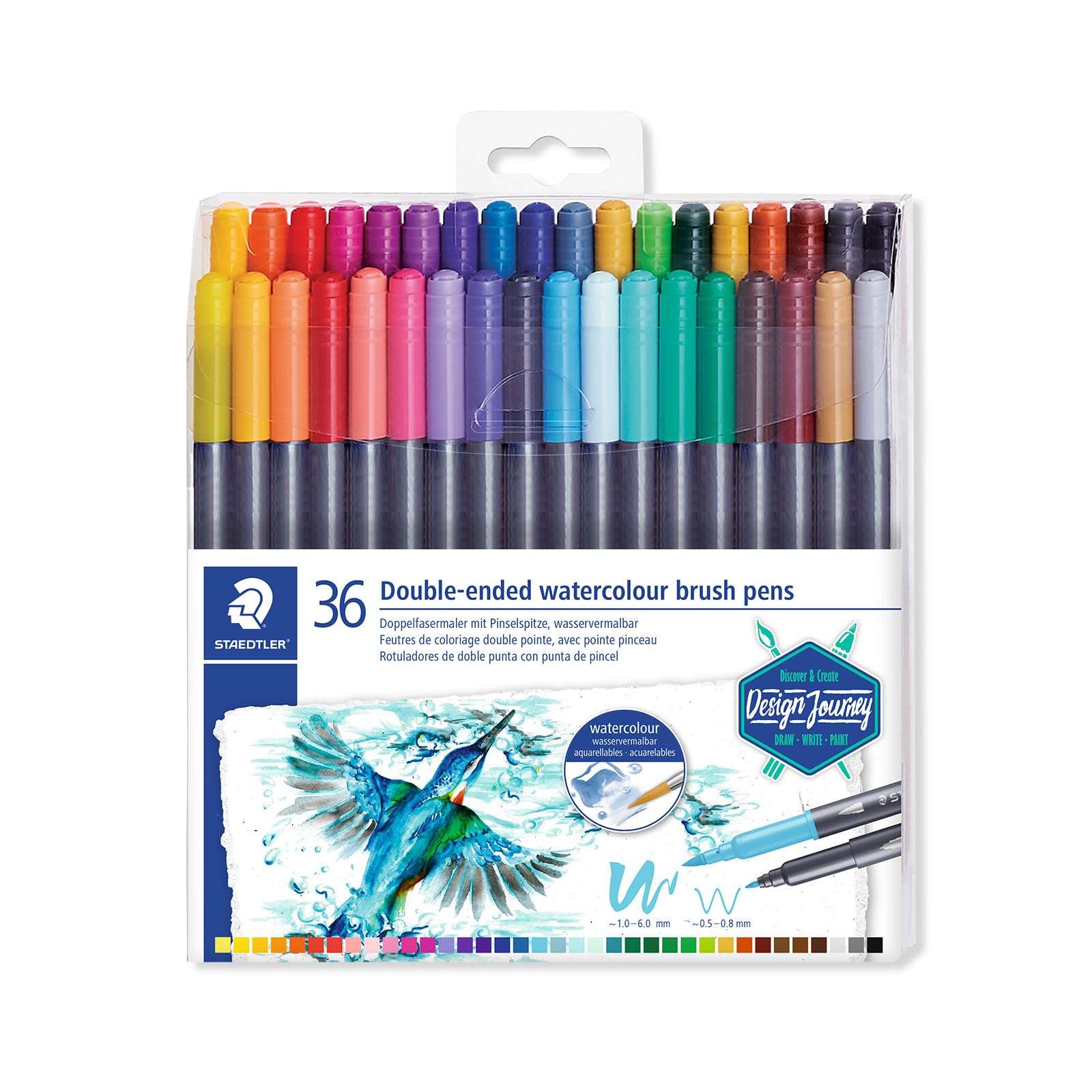 STAEDTLER Fasermaler Doppelspitze wasserverm.36ST