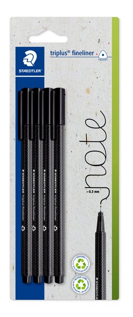 STAEDTLER fineliner triplus zwart