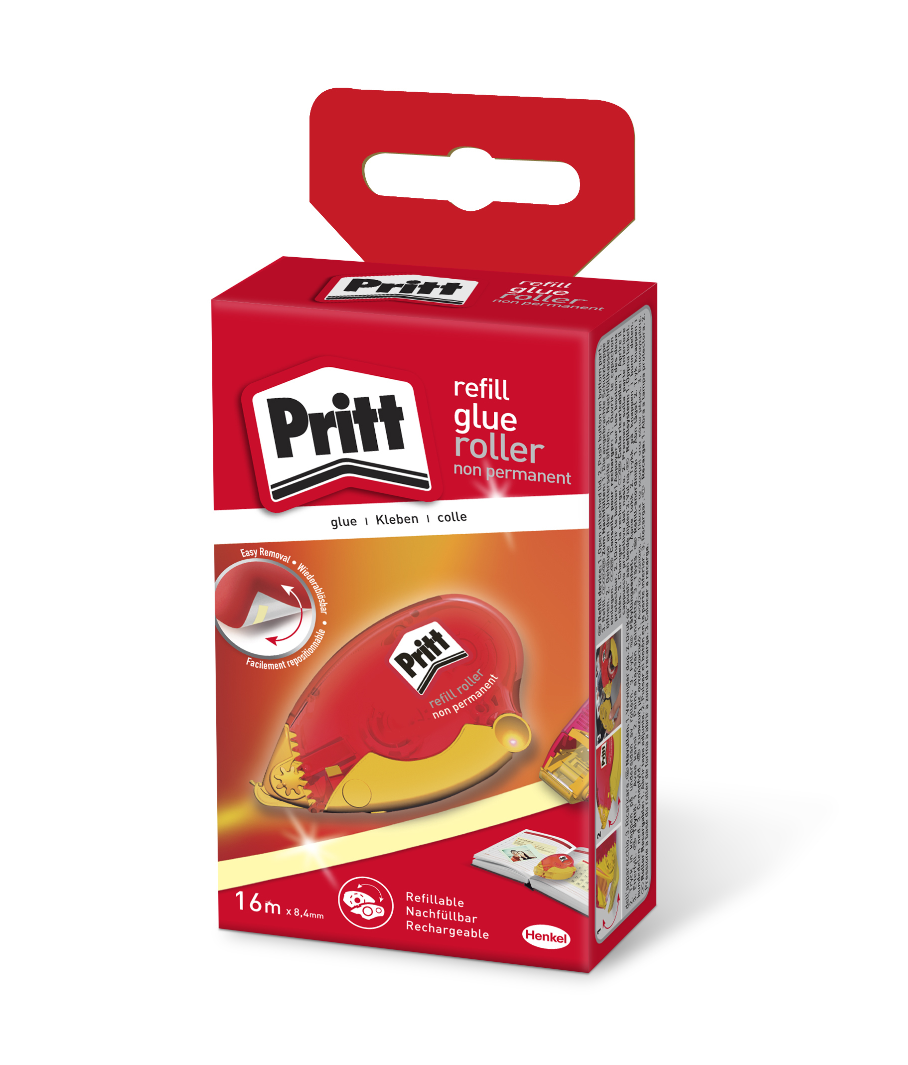 Pritt Refill Kleberoller, B: 8,4mm, L: 16m, non-permanent
