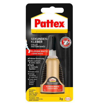 Pattex secondenlijm Matic Flüssig, Applikatorflasche, 3g