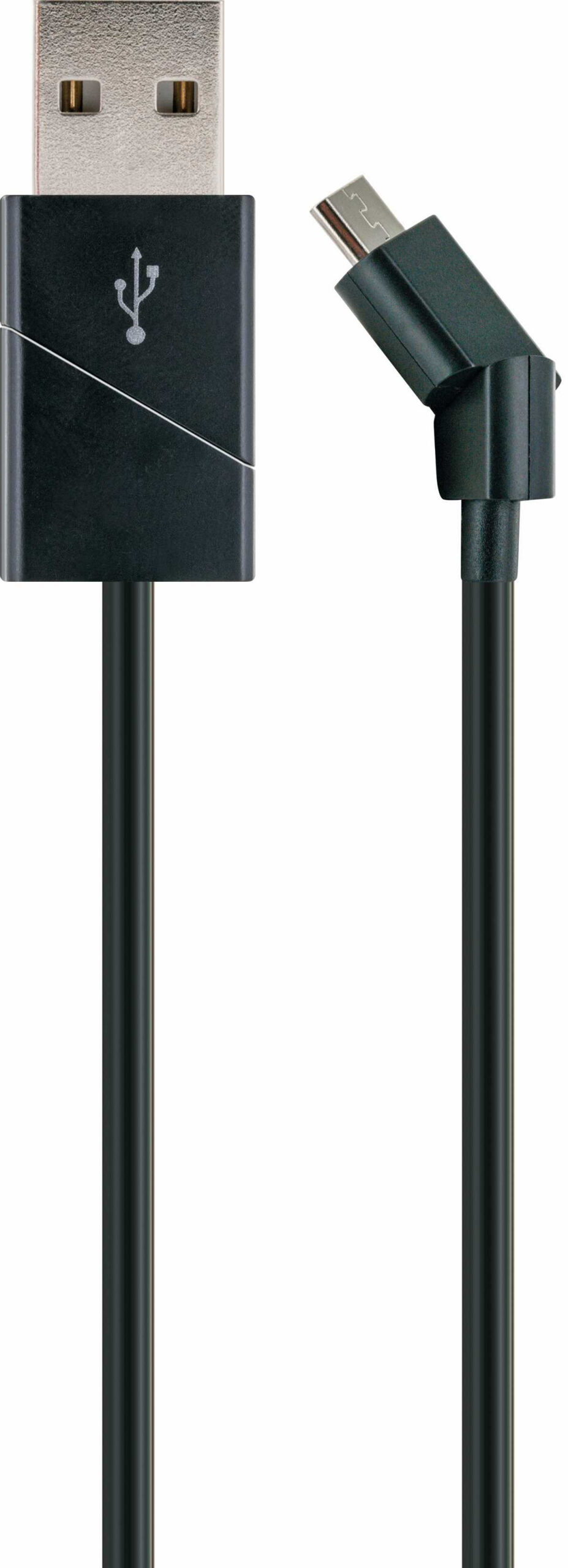 Schwaiger USB-Kabel 2.0 St. A->2.0 Micro B 1,20m zwart