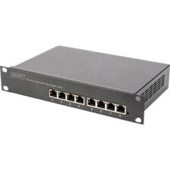 DIGITUS Switch 8-Port Gigabit 80W PoE Managed zwart