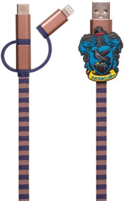 ThumbsUp! oplaadkabel Ravenclaw 3in1 Lightning/Micro/USBC