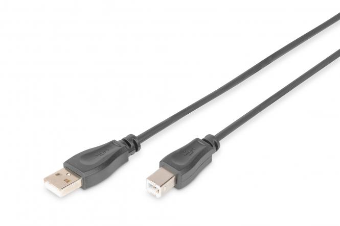 DIGITUS USB 2.0 aansluitkabel Type A -B St/St 1.8m, be