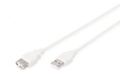 DIGITUS USB 2.0 Verlängerungskabel Type A -A St/Bu 1.8m,beige