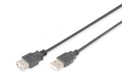 DIGITUS USB 2.0 Verlängerungskabel Type A -A St/Bu 1.8m zwart
