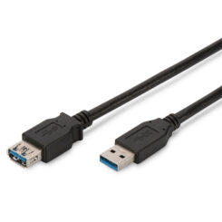 DIGITUS USB 3.0 Verlängerungskabel Type A -A St/Bu 3.0m, zwart