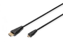 DIGITUS HDMI High Speed met Ethernet aansluitkabel, 1m, zwart