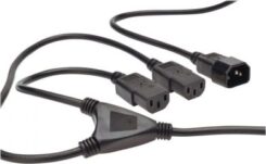 DIGITUS Y-voedingskabel, 1,7m, zwart