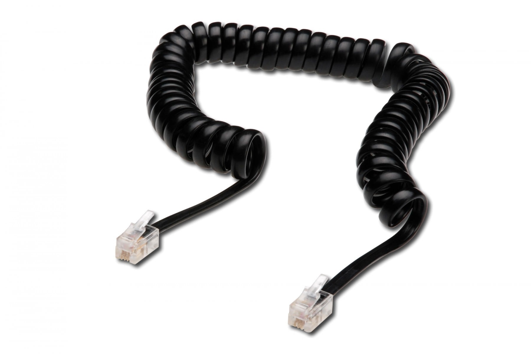 DIGITUS UAE modulair Spiral-aansluitkabel, 4m, zwart
