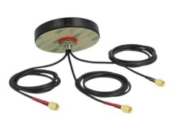 DELOCK Antenne LTE MIMO WLAN 802.11 3xSMA-St RG-174 1,0m zwart