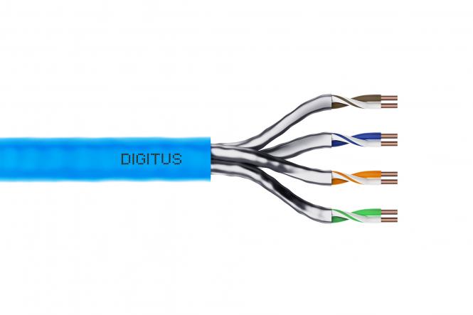 DIGITUS CAT.6A U/FTP installatiekabel, 100m, simplex,100m,grijs