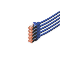 DIGITUS CAT 6 S/FTP Patchkabel, 5 stuks, 10m, blauw