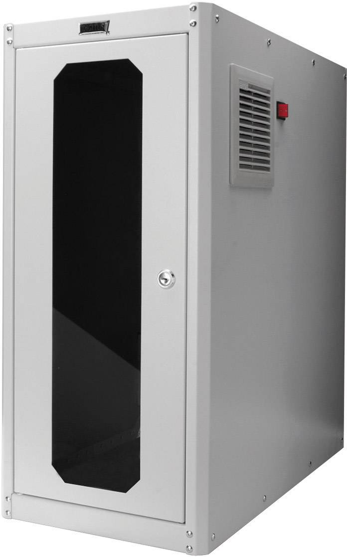 DIGITUS PC Schutzgehäuse 670x300x600 Akt.Lüf.IP54,abschl.gra