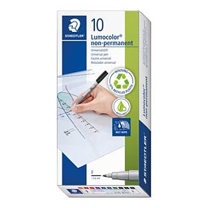 STAEDTLER Universalstift Lumocolor F non-perm 10St,Faltschac