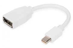 DIGITUS DisplayPort Kabel, mini DP - DP St./Bu. 0,15m weiß