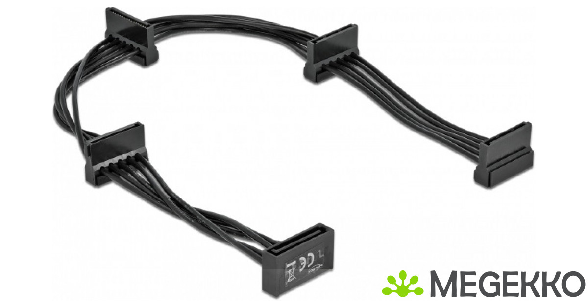 DELOCK Kabel Power SATA 15 Pin St > 4x SATA 15 Pin Bu 40cm