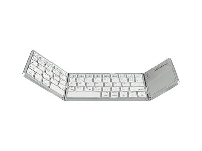 MediaRange keyboard Wireless 63 Ta. faltbar Toch. DE zilver