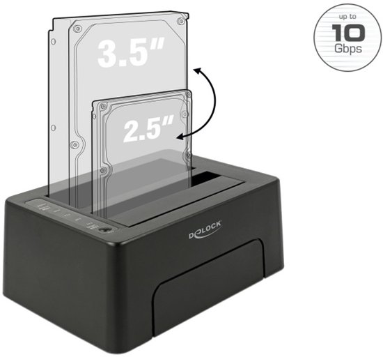 DELOCK Dockingstation USB Type-C 3.1 2x SATA HDD/SSD Klon Fu