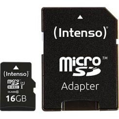 SD MicroSD Card 16GB Intenso SD-HC UHS-I inkl. SD- Adapter retail