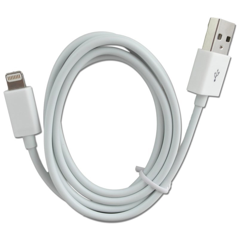 2GO USB Lade-/gegevenskabel Lightning 1m weiß