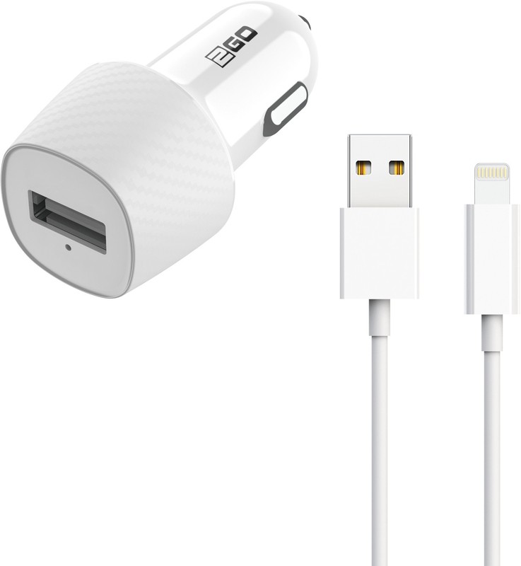 2GO Kfz Lader USB auf Lightning inkl. Lightning Kabel ws