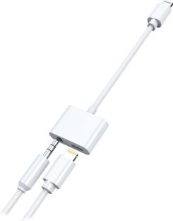2GO Audio-Lade-Adapter Stereo Lightning 10cm weiß