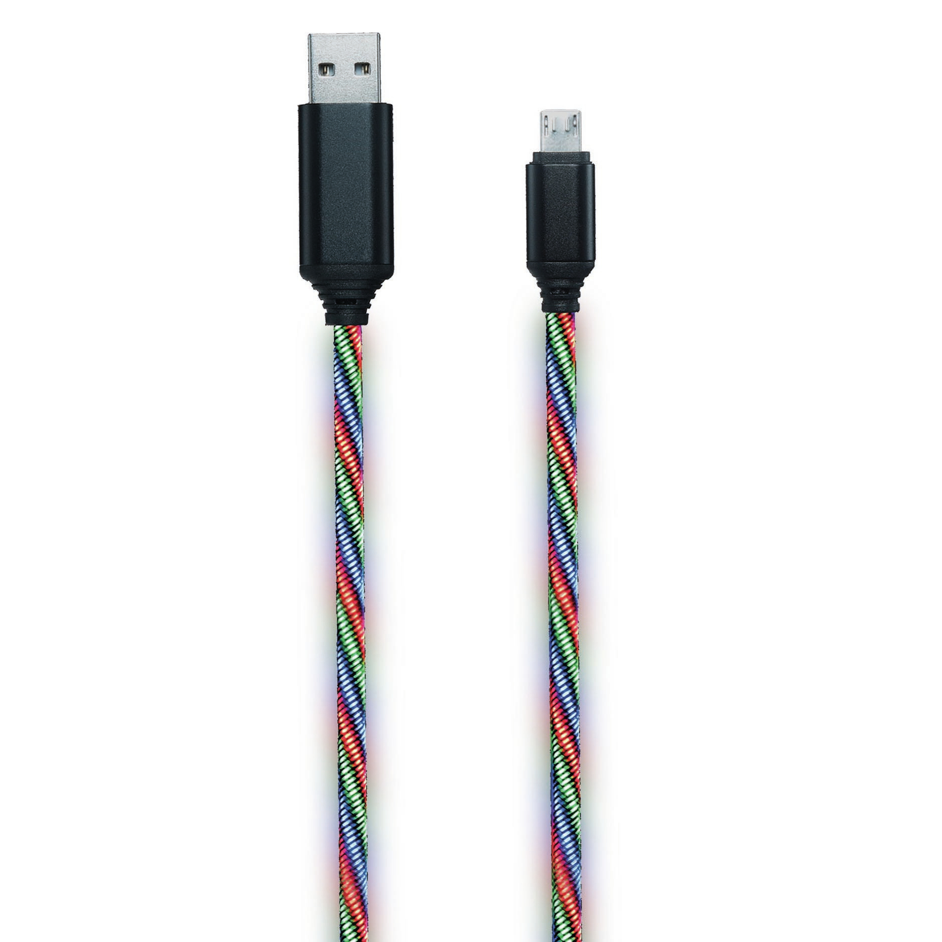 2GO USB gegevenskabel Tricolor LED-Beleucht. Micro USB 1m