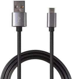 2GO USB Lade-/gegevenskabel Luxury f. USB Type C 3.1 1m grijs