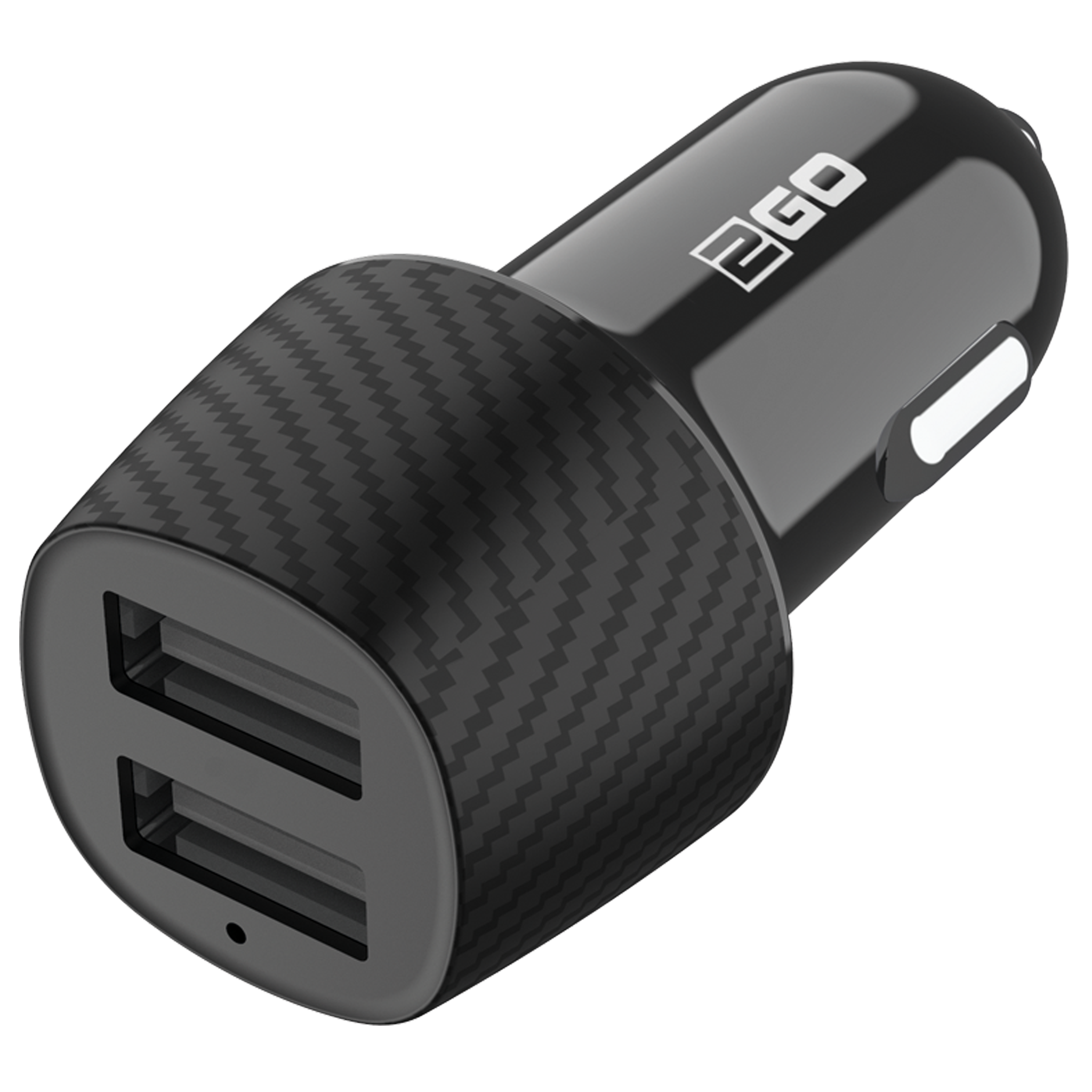 2GO KFZ Lader 2000mA 2x USB-A zwart