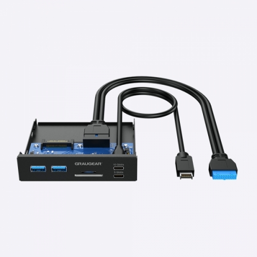 GRAUGEAR USB-HUB+kaartlezer Multi Front Panel, Type-C USB retail