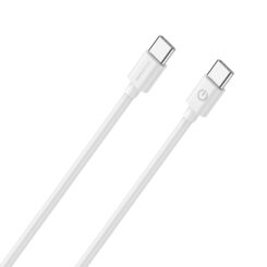 RealPower Lade/gegevenskabel USB-C auf USB-C 1m weiß 3A