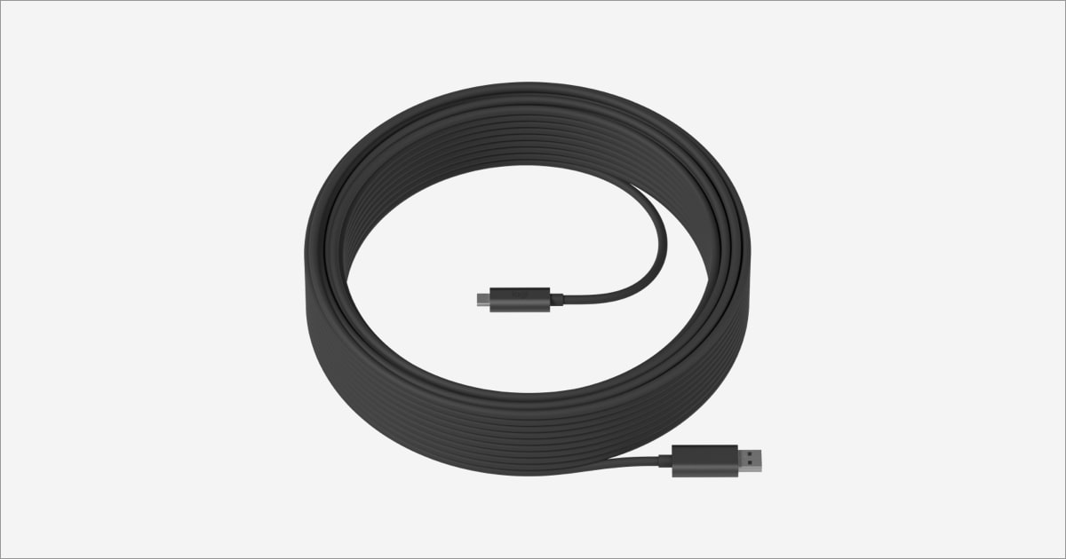 Logitech Strong USB-Verlängerungskabel 10m black