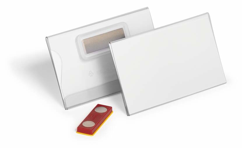 DURABLE naambord m Magnet verdrehsicher 54x90mm 25er PAK