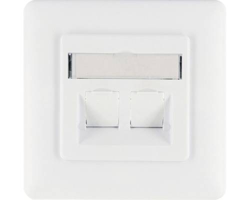 Schwaiger Anschlussdose 2x Keystone weiß