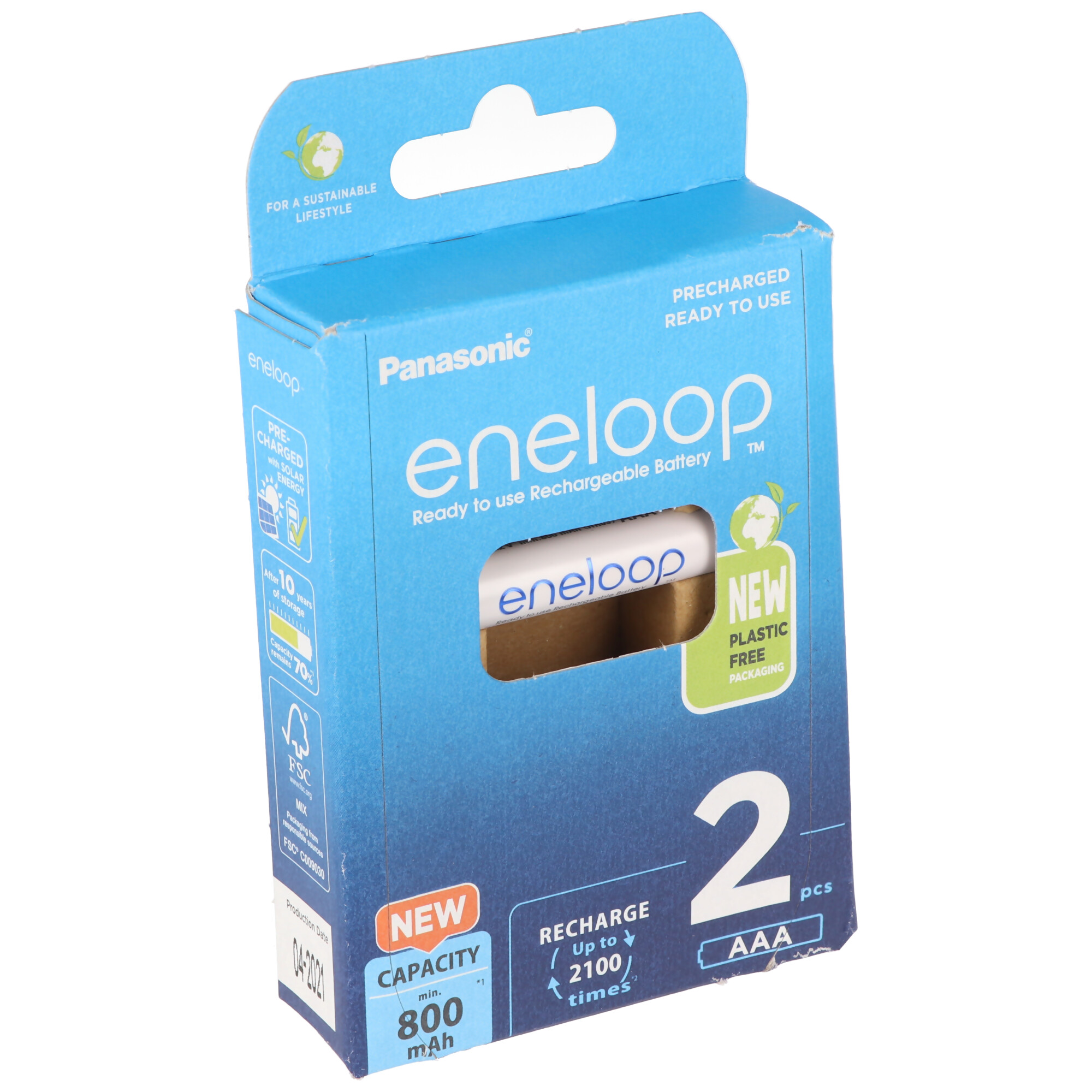eneloop Panasonic accu BK-4MCDE/2BE AAA 800mAh 2St.