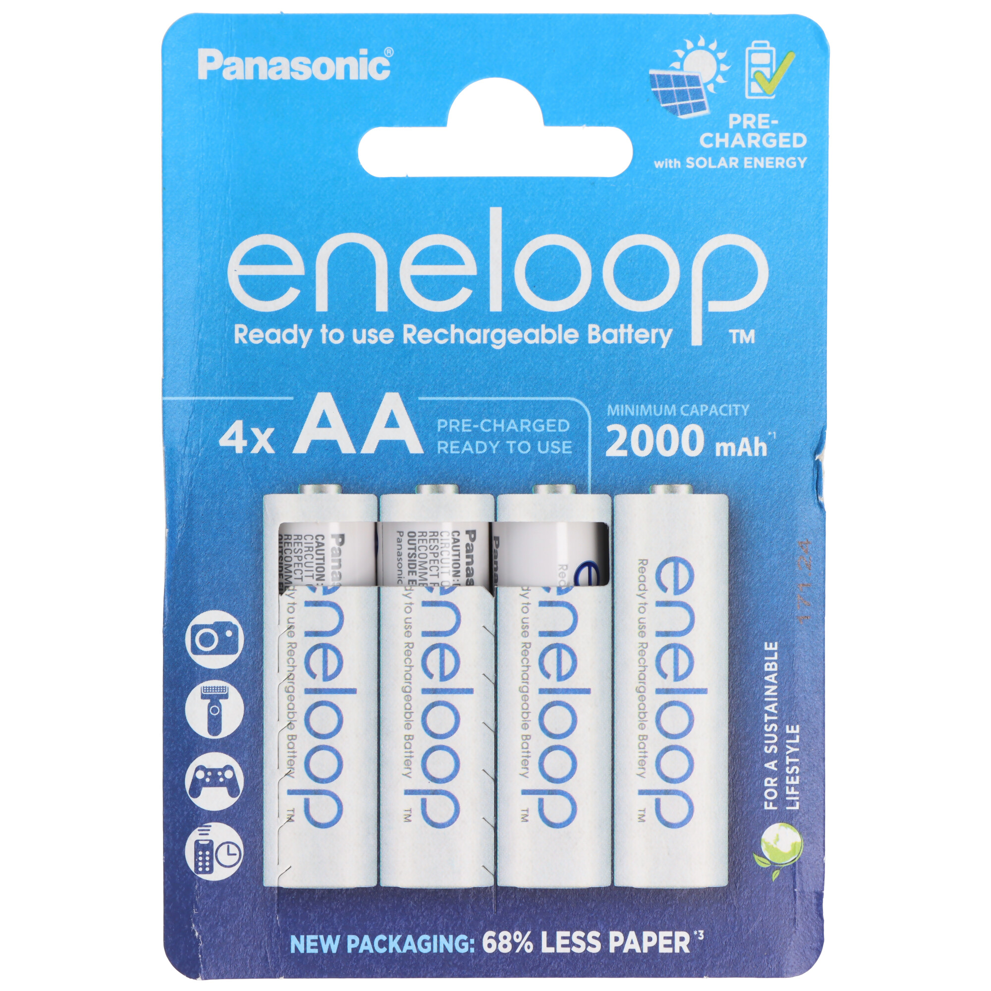 eneloop Panasonic accu BK-3MCDE/4BE AA 2000mAh 4St.