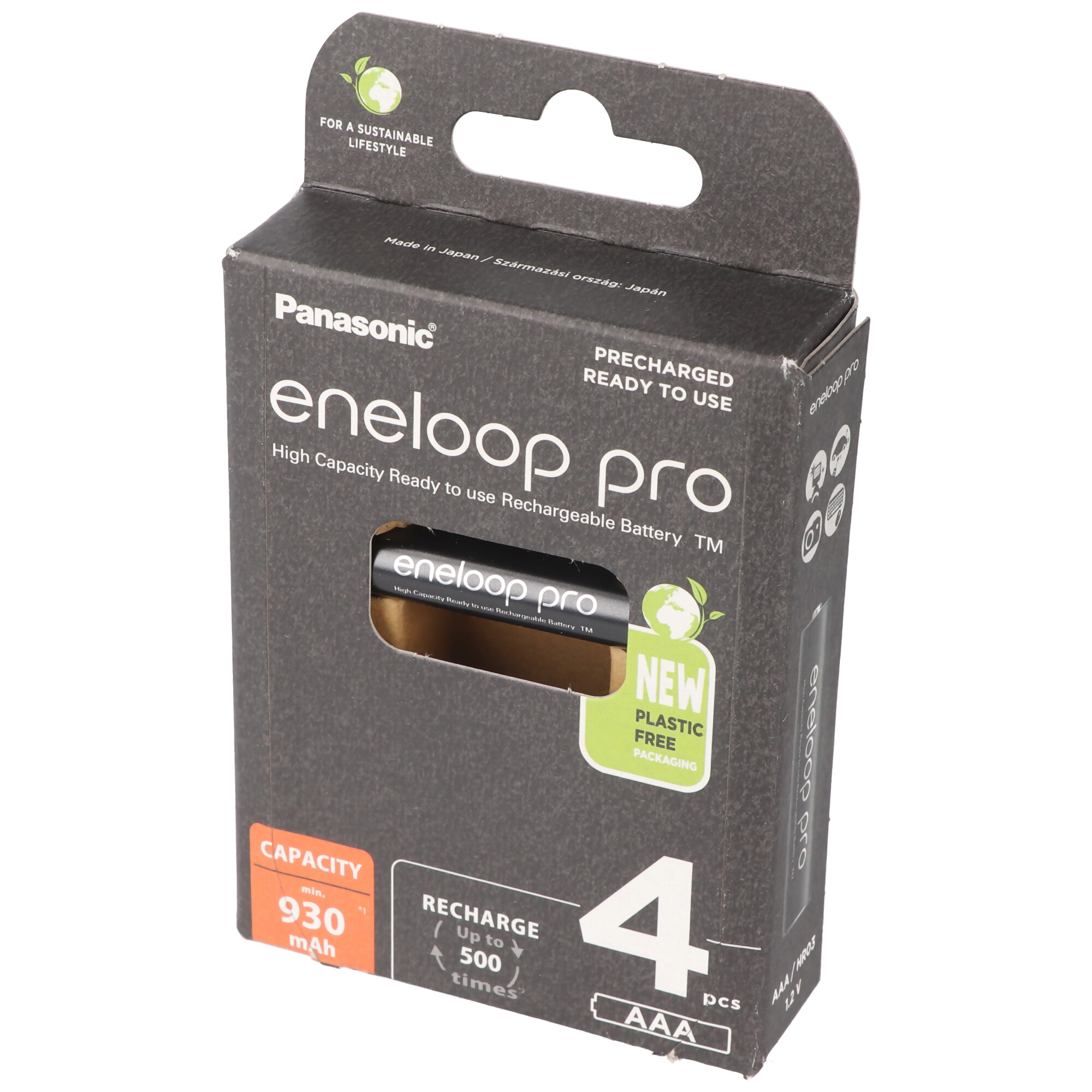 eneloop Panasonic Pro accu BK-4HCDE/4BE AAA 930mAh 4St.