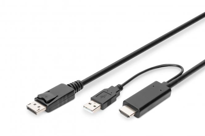 DIGITUS 4K HDMI Adapterkabel - HDMI auf DisplayPort 2m