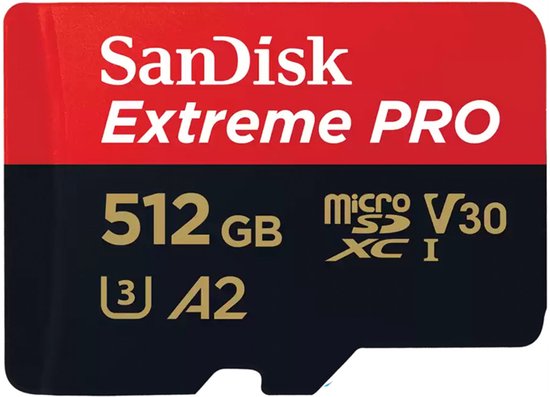 SD MicroSD Card 512GB SanDisk Extreme Pro SDXC inkl. Adapt