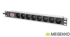 DIGITUS PDU 1U 8xCEE7/5 uitgangen 230V/16A zwart