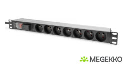DIGITUS PDU 1U 7xCEE7/5 uitgangen 230V/16A zwart