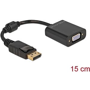 DELOCK Displayport Adapter 1.2 stekker < VGA verloop stekker zwart