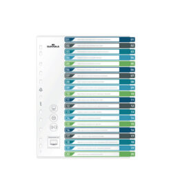 DURABLE Register A4 + 20tlg. 1-20 farbige Taben+trans. Form.