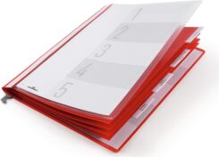 DURABLE Personalhefter m Hängeschiene A4 5 Fächer rood
