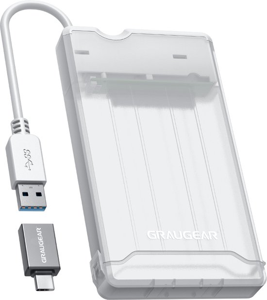 GRAUGEAR externes Festpl.Behuizing 2,5HDD/SSD USB 3.2 Alu